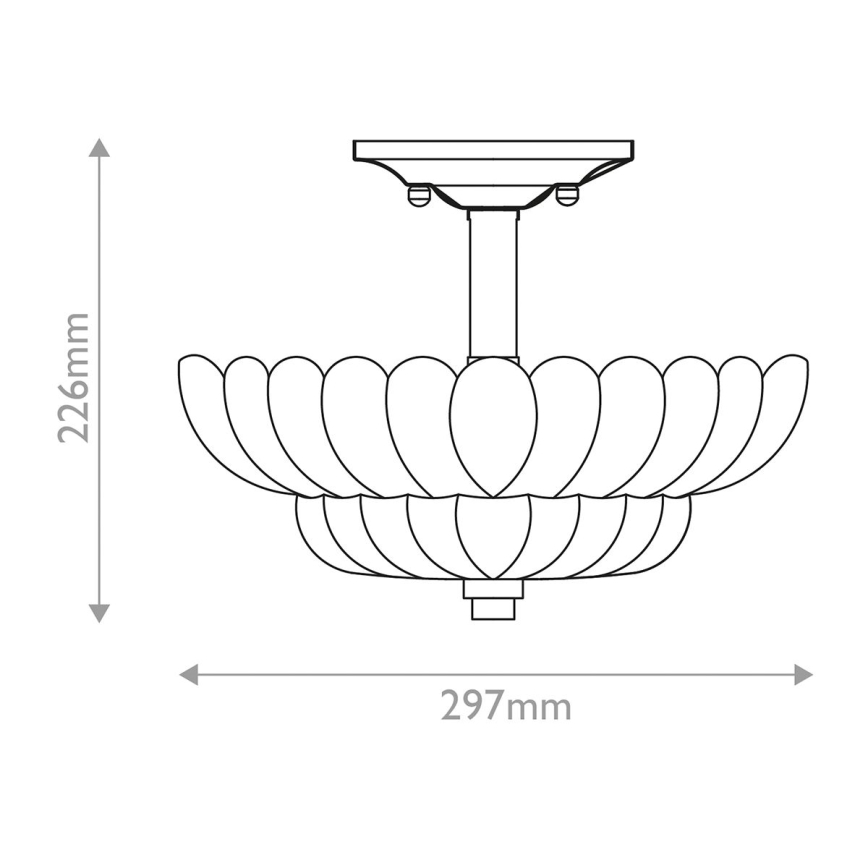 Quoizel - Iluminação de teto WHITECAP 3xE14/40W/230V diâmetro 29,7 cm