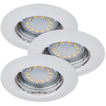 Rabalux - CONJUNTO 3xLED Iluminação embutida 3xGU10/3W/230V IP40