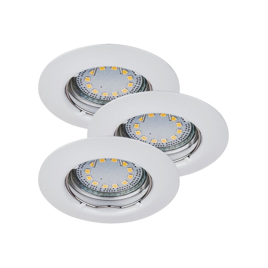 Rabalux - CONJUNTO 3xLED Iluminação embutida 3xGU10/3W/230V IP40