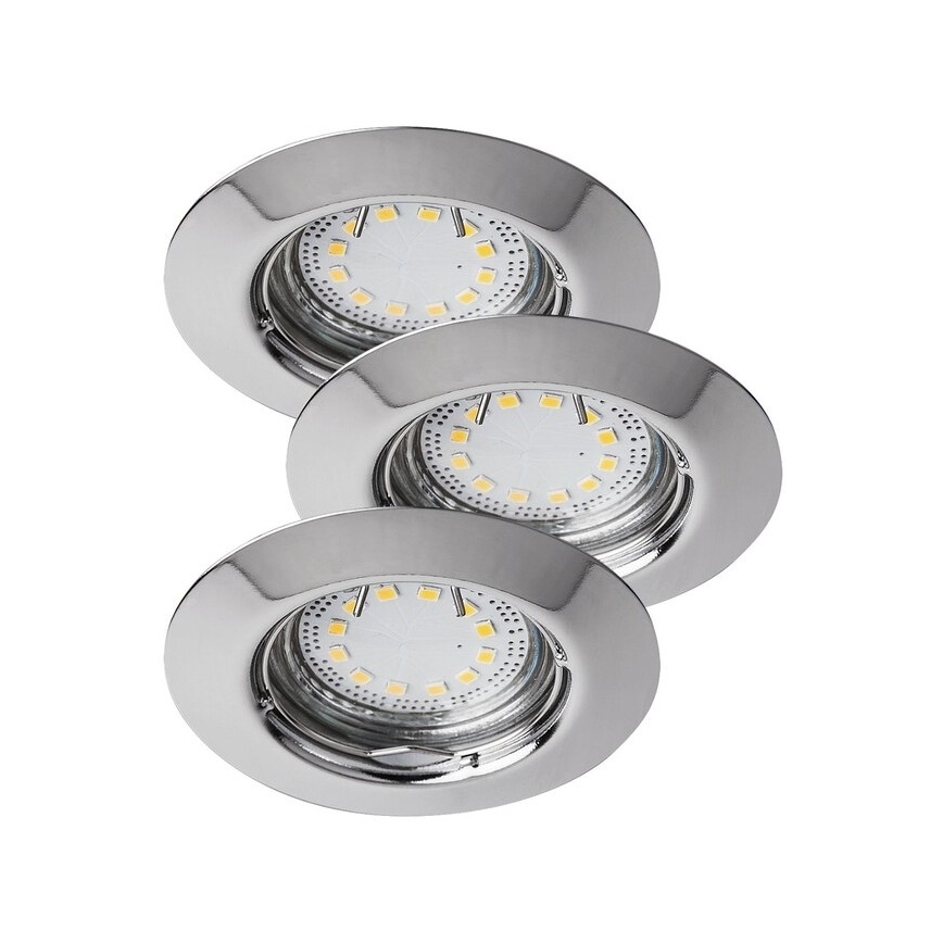 Rabalux - CONJUNTO 3xLED Iluminação embutida de casa de banho 3xGU10/3W/230V IP44