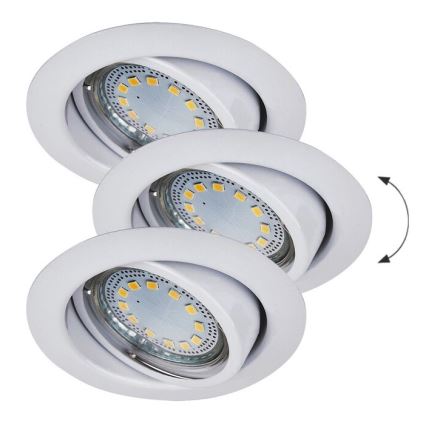 Rabalux - CONJUNTO 3xLED Iluminação embutida 3xGU10/3W/230V IP40