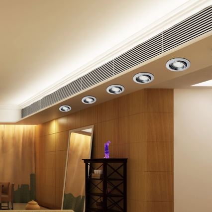 Rabalux - CONJUNTO 3xLED Iluminação embutida 3xGU10/3W/230V IP40