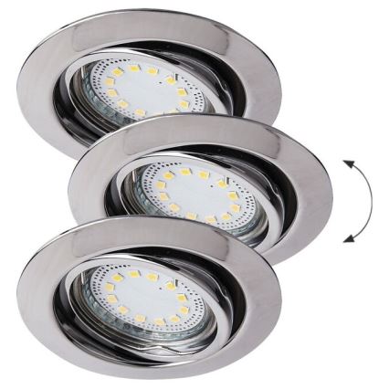 Rabalux - CONJUNTO 3xLED Iluminação embutida 3xGU10/3W/230V IP40