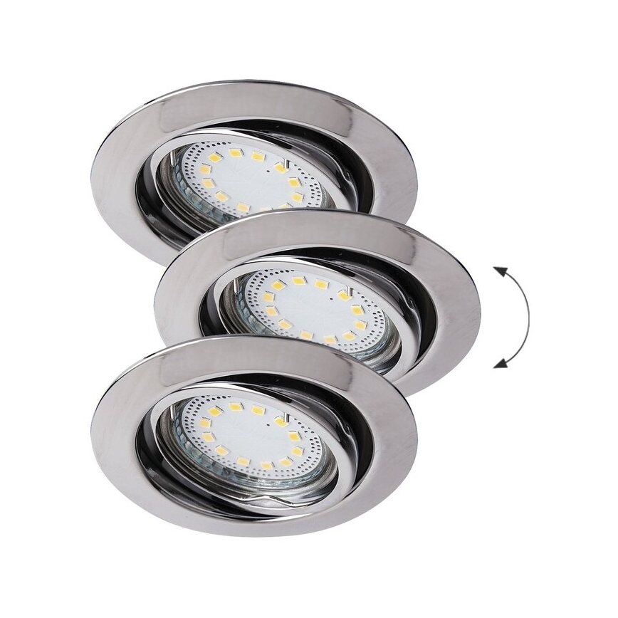 Rabalux - CONJUNTO 3xLED Iluminação embutida 3xGU10/3W/230V IP40