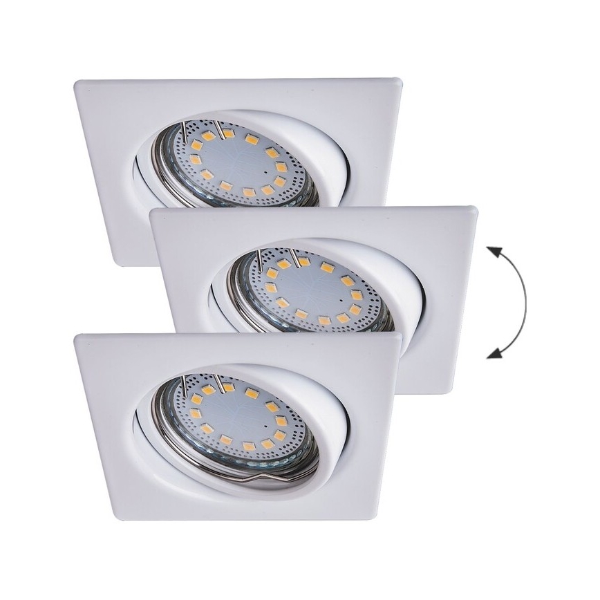 Rabalux - CONJUNTO 3xLED Iluminação embutida 3xGU10/3W/230V IP40