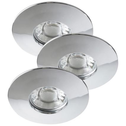 Rabalux - CONJUNTO 3xLED Foco de encastrar de casa de banho 3xLED/4W/230V IP44