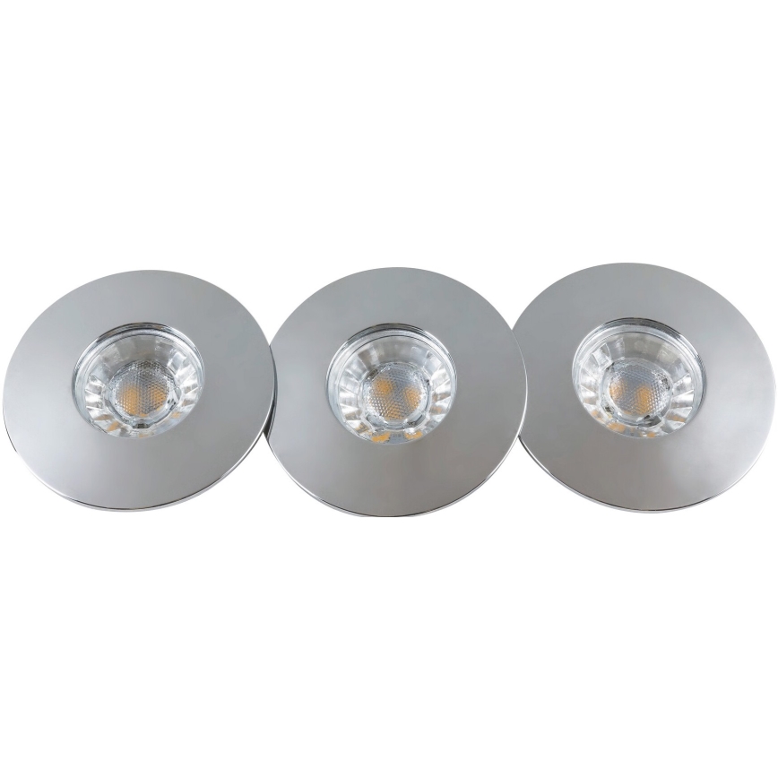 Rabalux - CONJUNTO 3xLED Foco de encastrar de casa de banho 3xLED/4W/230V IP44