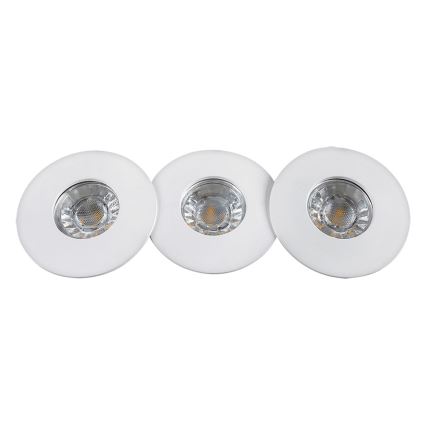 Rabalux - CONJUNTO 3xLED Luz encastrada de casa de banho 3xLED/4W/230V IP44