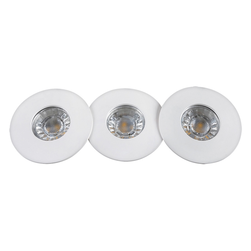 Rabalux - CONJUNTO 3xLED Luz encastrada de casa de banho 3xLED/4W/230V IP44