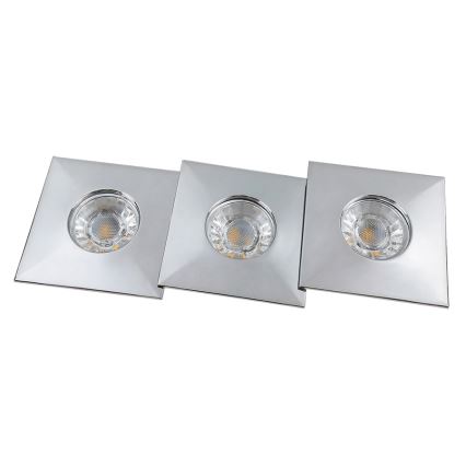 Rabalux - CONJUNTO 3xLED Foco de encastrar de casa de banho 3xLED/4W/230V IP44