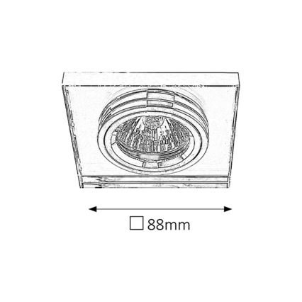Rabalux - Foco de encastrar 1xGU5,3/50W/12V