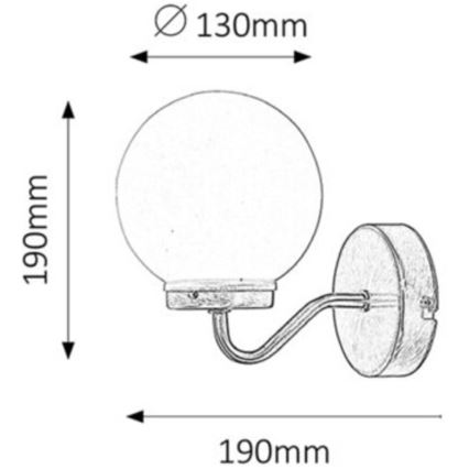 Rabalux - Luz de parede para casa de banho 1xE14/40W/230V IP44