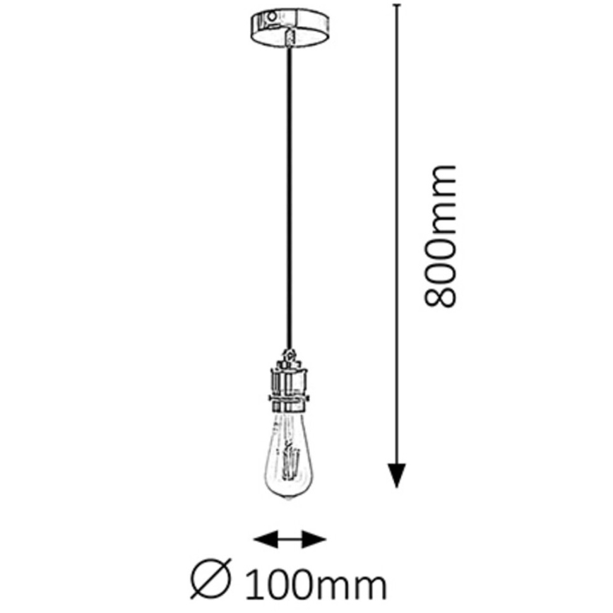 Rabalux 1411 - Luz pendente FIXY E27/40W preto antigo