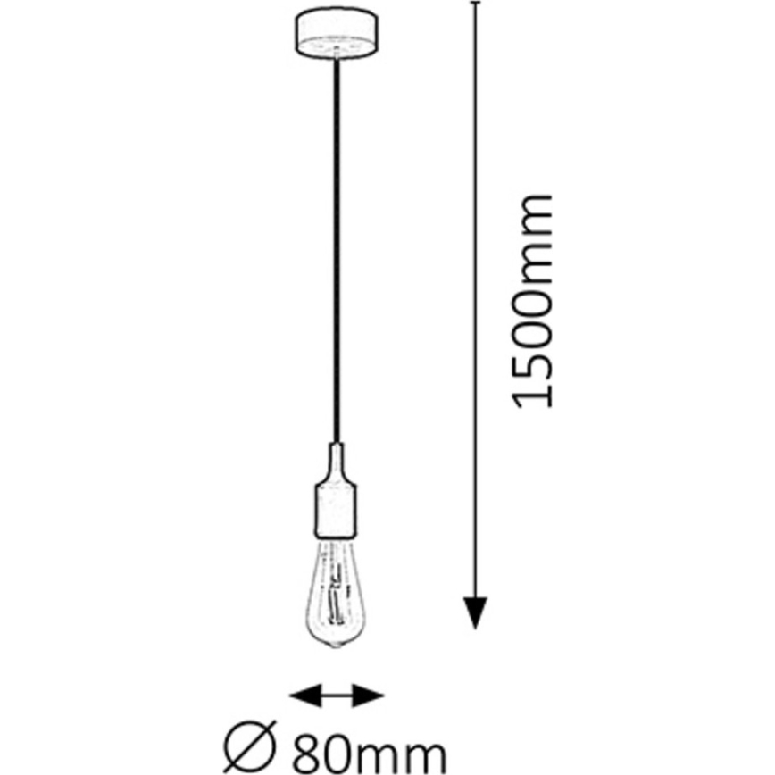 Rabalux - Luz pendente 1xE27/40W preto antigo