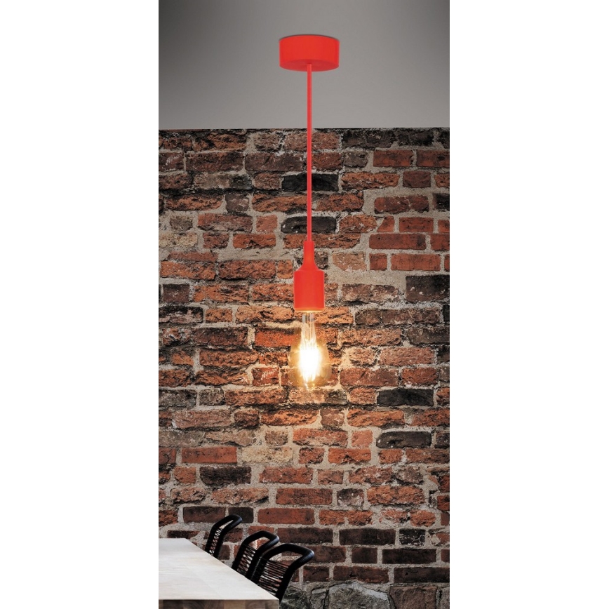 Rabalux - Luz pendente E27/40W vermelho