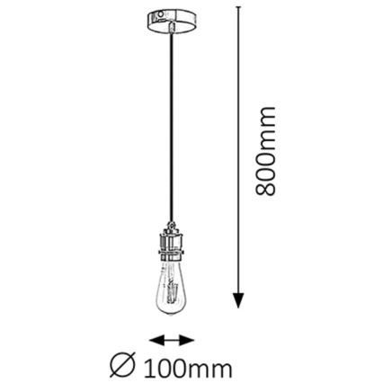 Rabalux - Luz pendente E27/40W bronze
