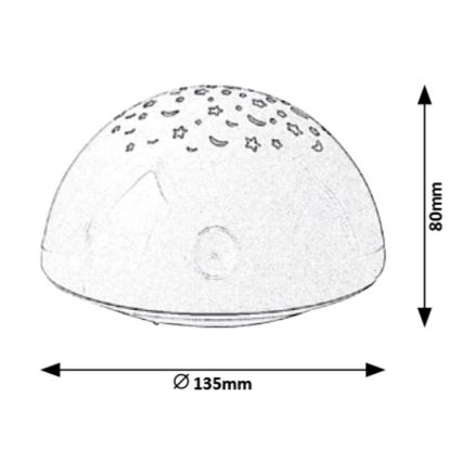 Rabalux - Iluminação noturna LED RGB LED/0,5W/3xAA
