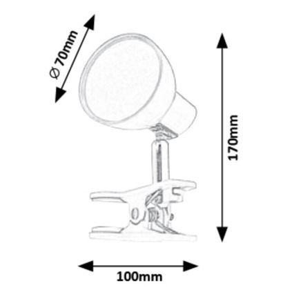 Rabalux - Candeeiro com clipe LED LED/5W/230V