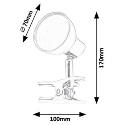 Rabalux - Candeeiro com clipe LED LED/5W/230V