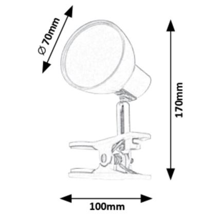 Rabalux - Candeeiro com clipe LED LED/5W/230V
