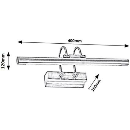 Rabalux - Iluminação de ilustração LED LED/9W/230V
