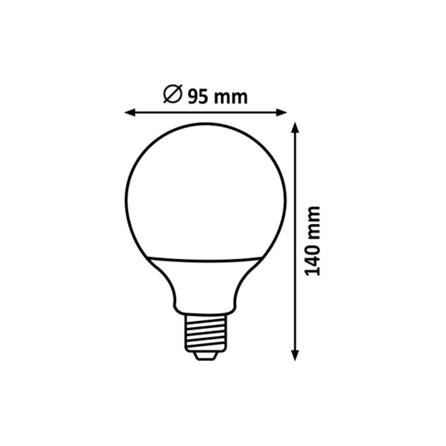 Rabalux  - Lâmpada LED G95 E27/15W/230V 4000K