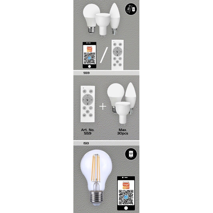 Rabalux - Lâmpada LED RGB com regulação C37 E14/5W/230V Wi-Fi 3000-6500K