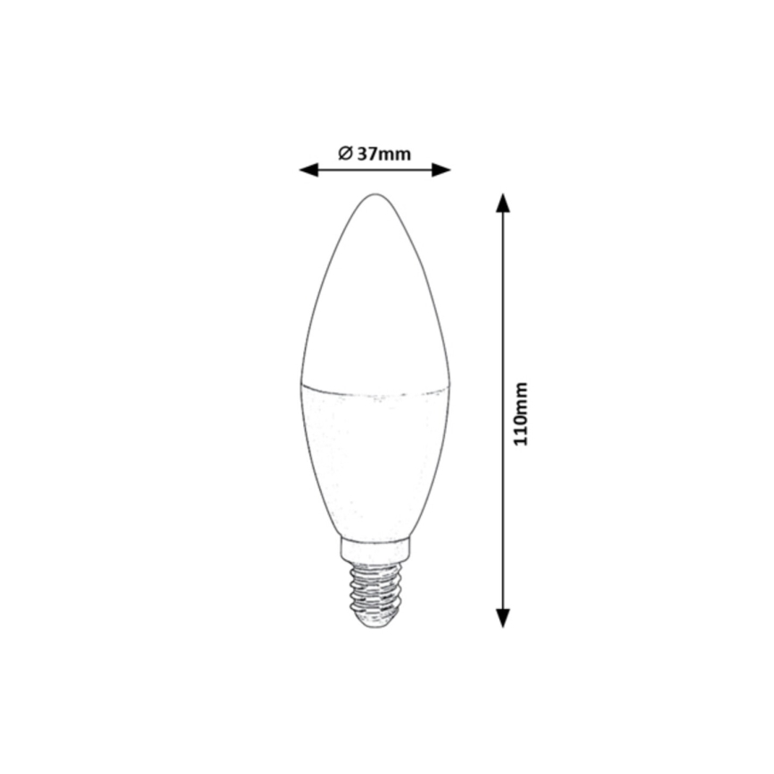 Rabalux - Lâmpada LED RGB com regulação C37 E14/5W/230V Wi-Fi 3000-6500K