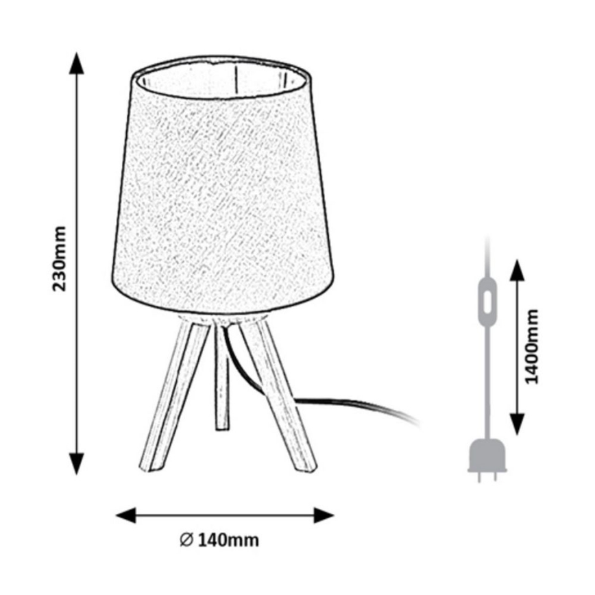 Rabalux - Candeeiro de mesa 1xE14/25W/230V bege