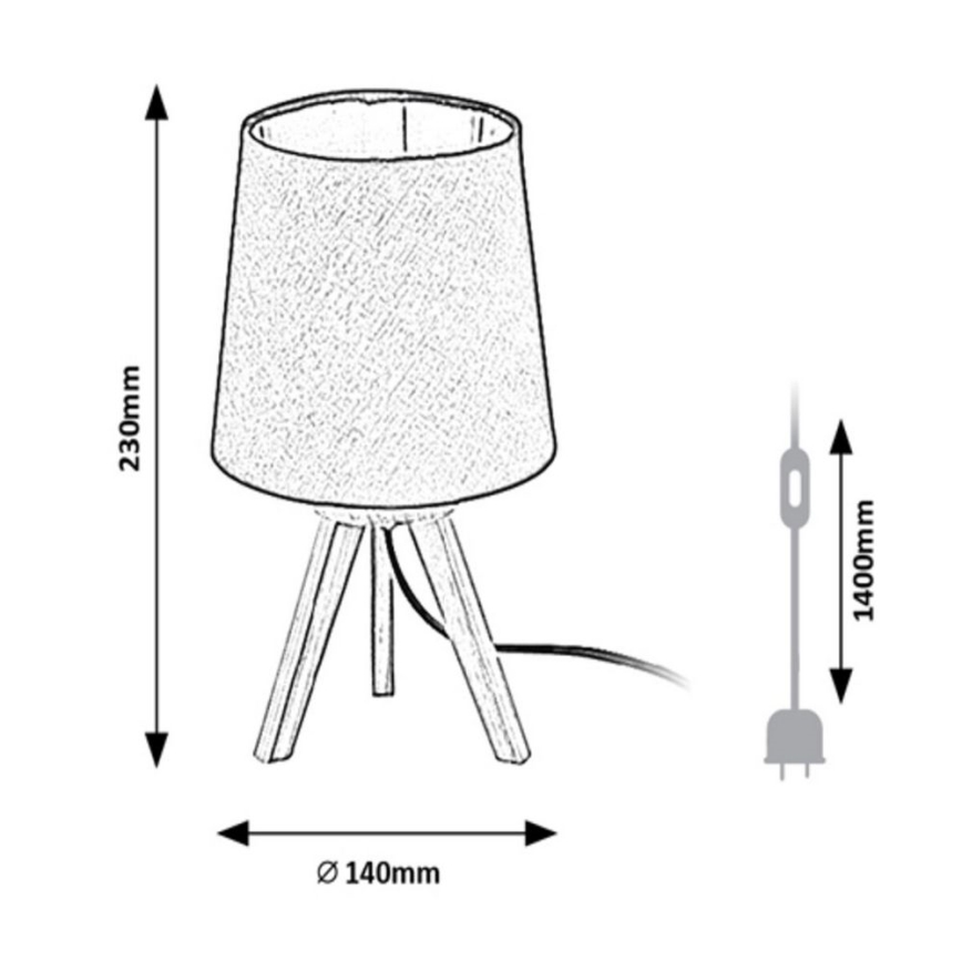 Rabalux - Candeeiro de mesa 1xE14/25W/230V preto