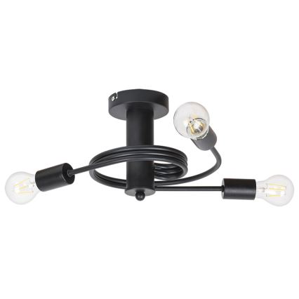 Rabalux - Candelabro integrado 3xE27/15W/230V preto antigo