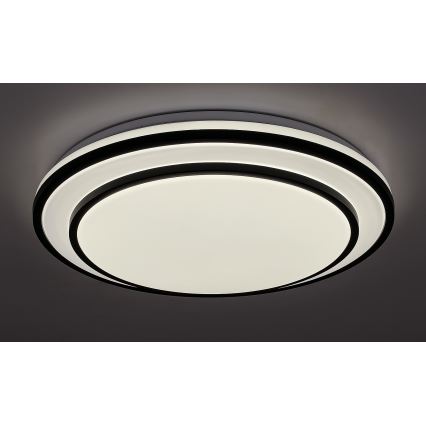 Rabalux - Iluminação de teto LED com regulação LED/40W/230V 3000-6500K preta + controlo remoto