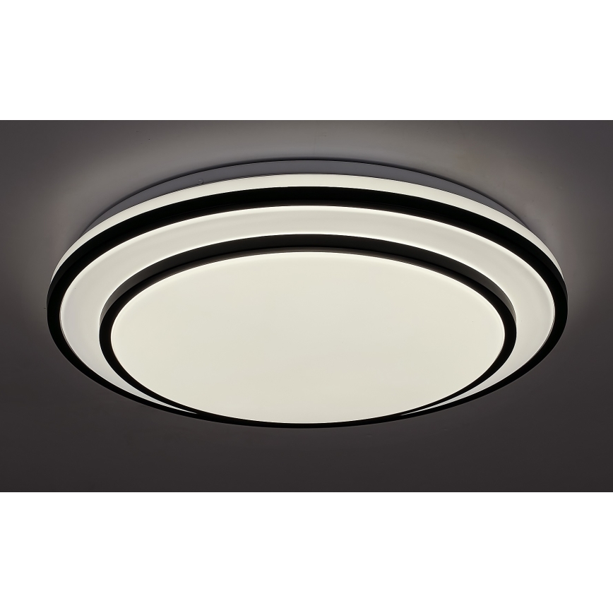Rabalux - Iluminação de teto LED com regulação LED/40W/230V 3000-6500K preta + controlo remoto