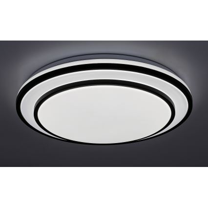 Rabalux - Iluminação de teto LED com regulação LED/40W/230V 3000-6500K preta + controlo remoto