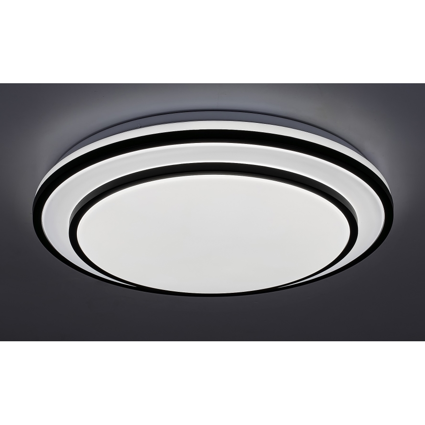 Rabalux - Iluminação de teto LED com regulação LED/40W/230V 3000-6500K preta + controlo remoto