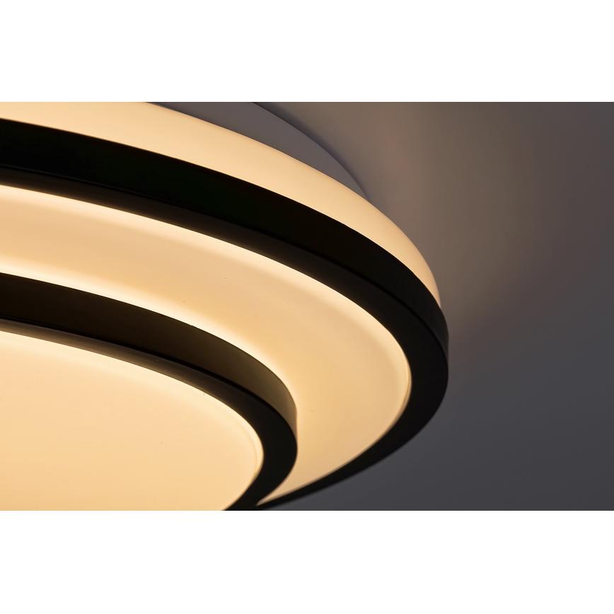 Rabalux - Iluminação de teto LED com regulação LED/40W/230V 3000-6500K preta + controlo remoto