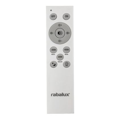 Rabalux - Iluminação de teto LED com regulação LED/40W/230V 3000-6500K preta + controlo remoto