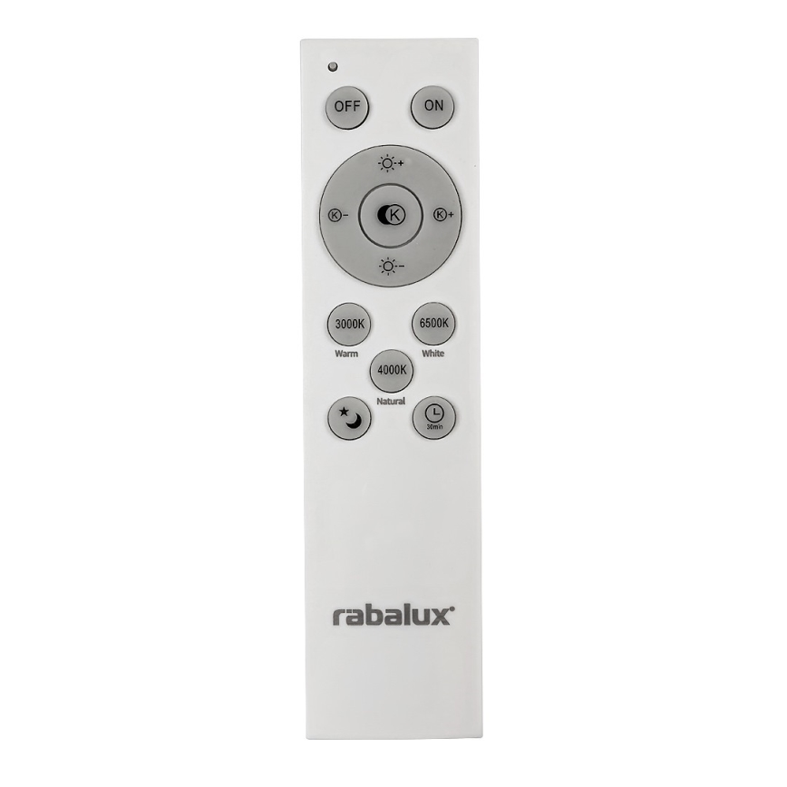 Rabalux - Iluminação de teto LED com regulação LED/40W/230V 3000-6500K preta + controlo remoto
