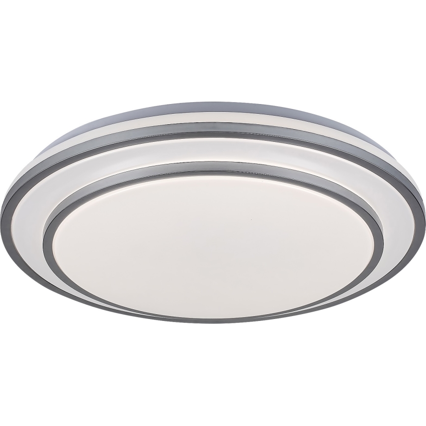 Rabalux - Iluminação de teto LED com regulação LED/40W/230V 3000-6500K prateada + controlo remoto