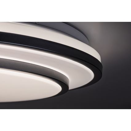 Rabalux - Iluminação de teto LED com regulação LED/40W/230V 3000-6500K prateada + controlo remoto