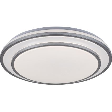 Rabalux - Iluminação de teto LED com regulação LED/40W/230V 3000-6500K prateada + controlo remoto