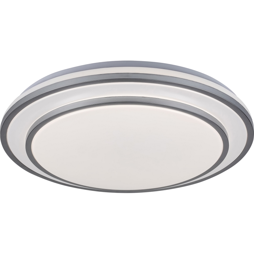 Rabalux - Iluminação de teto LED com regulação LED/40W/230V 3000-6500K prateada + controlo remoto