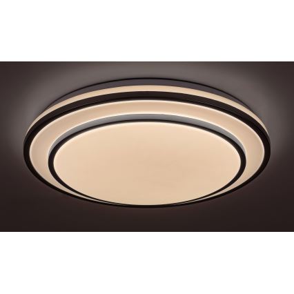 Rabalux - Iluminação de teto LED com regulação LED/40W/230V 3000-6500K prateada + controlo remoto