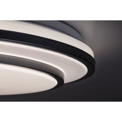 Rabalux - Iluminação de teto LED com regulação LED/40W/230V 3000-6500K prateada + controlo remoto