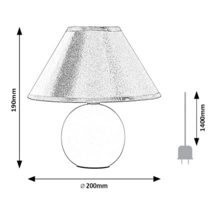 Rabalux - Candeeiro de mesa 1xE14/40W/230V
