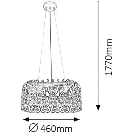 Rabalux - Candelabro 2xE27/60W/230V preto antigo