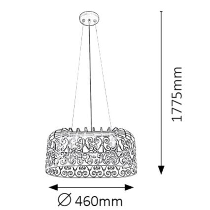 Rabalux - Candelabro 2xE27/60W/230V branco