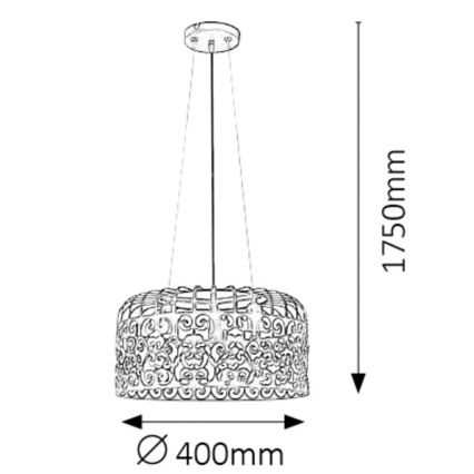 Rabalux - Candelabro 3xE27/60W/230V branco