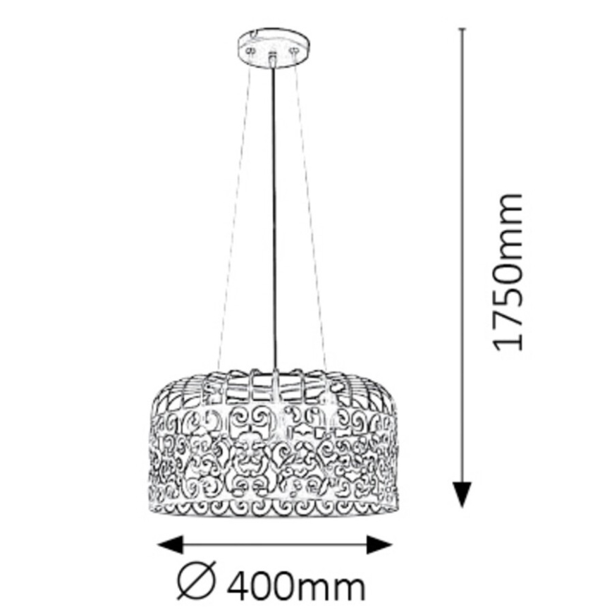 Rabalux - Candelabro 3xE27/60W/230V branco