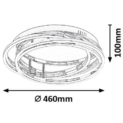 Rabalux - Luz de teto fosca LED LED/40W/230V diâmetro 46cm